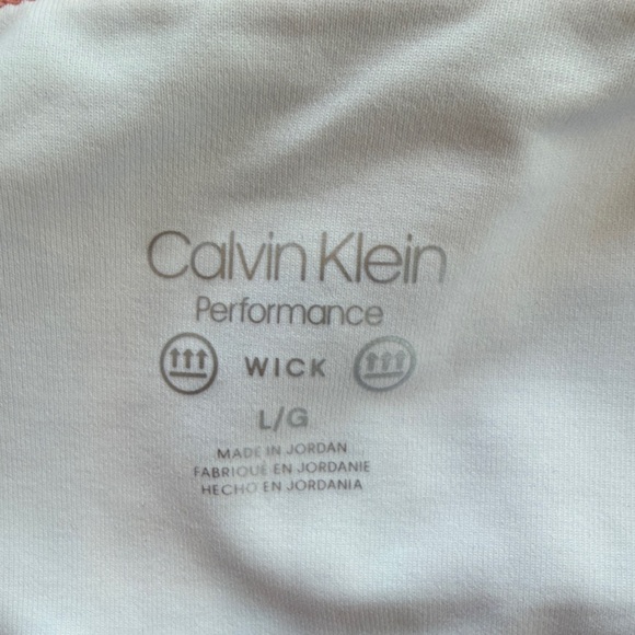NWOT. Calvin Klein Cropped Tropical Leggings. Size L. Inseam: 20 in Rise: 9.5 in - Picture 4 of 7